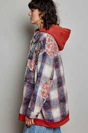Lost & Found Floral Embroidered Hooded Jacket