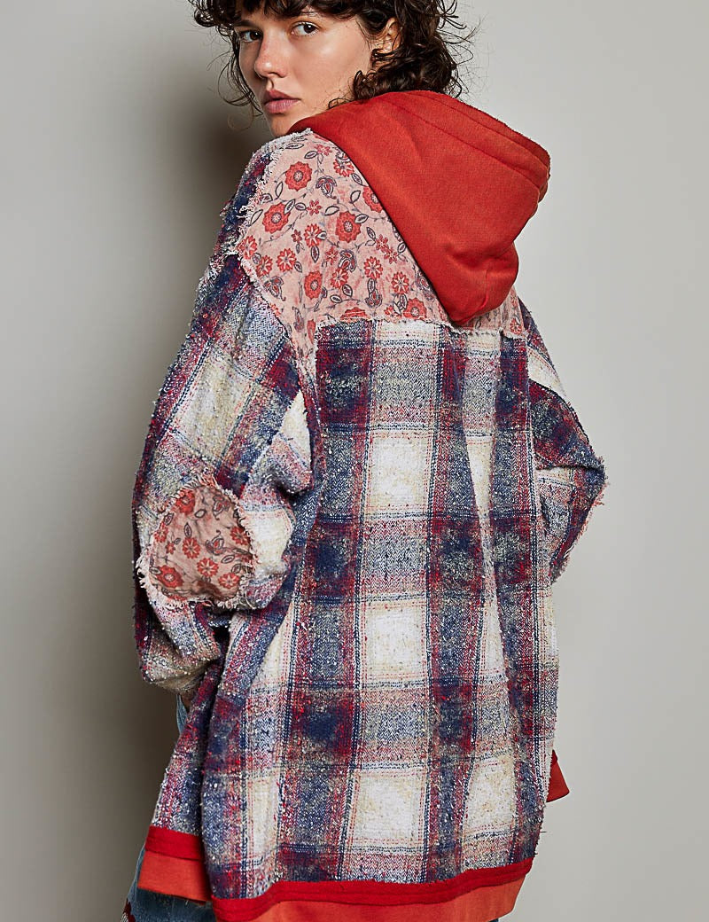 Lost & Found Floral Embroidered Hooded Jacket