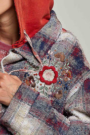 Lost & Found Floral Embroidered Hooded Jacket