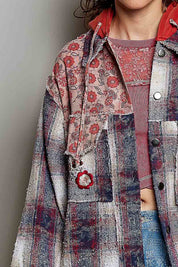 Lost & Found Floral Embroidered Hooded Jacket