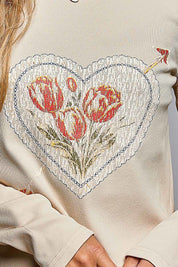 Lovestruck Vintage Washed Long-Sleeve Top