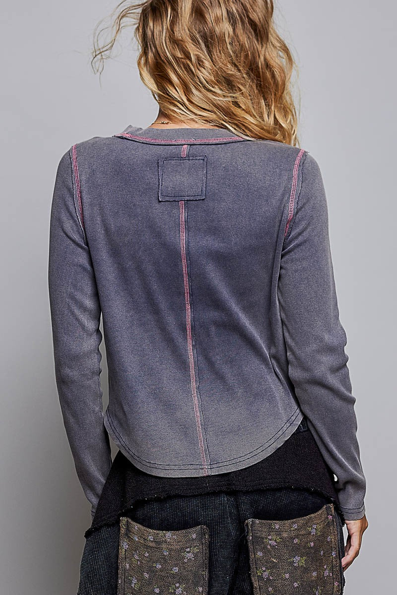 Lovestruck Vintage Washed Long-Sleeve Top