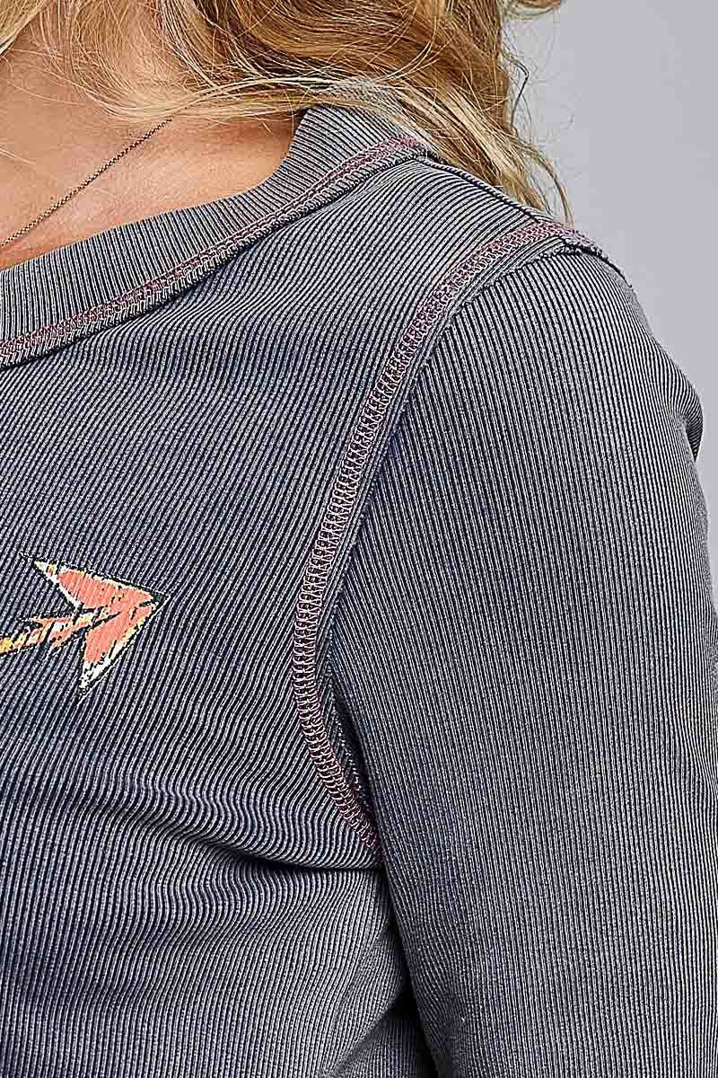 Lovestruck Vintage Washed Long-Sleeve Top