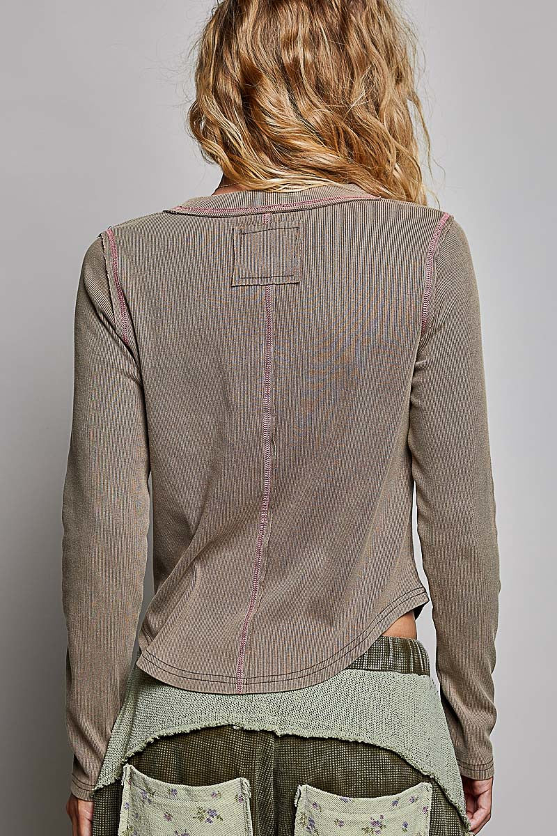 Lovestruck Vintage Washed Long-Sleeve Top