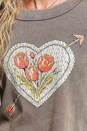 Lovestruck Vintage Washed Long-Sleeve Top