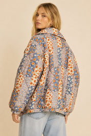 Lupine Patchwork Quilted Puffer Jacket