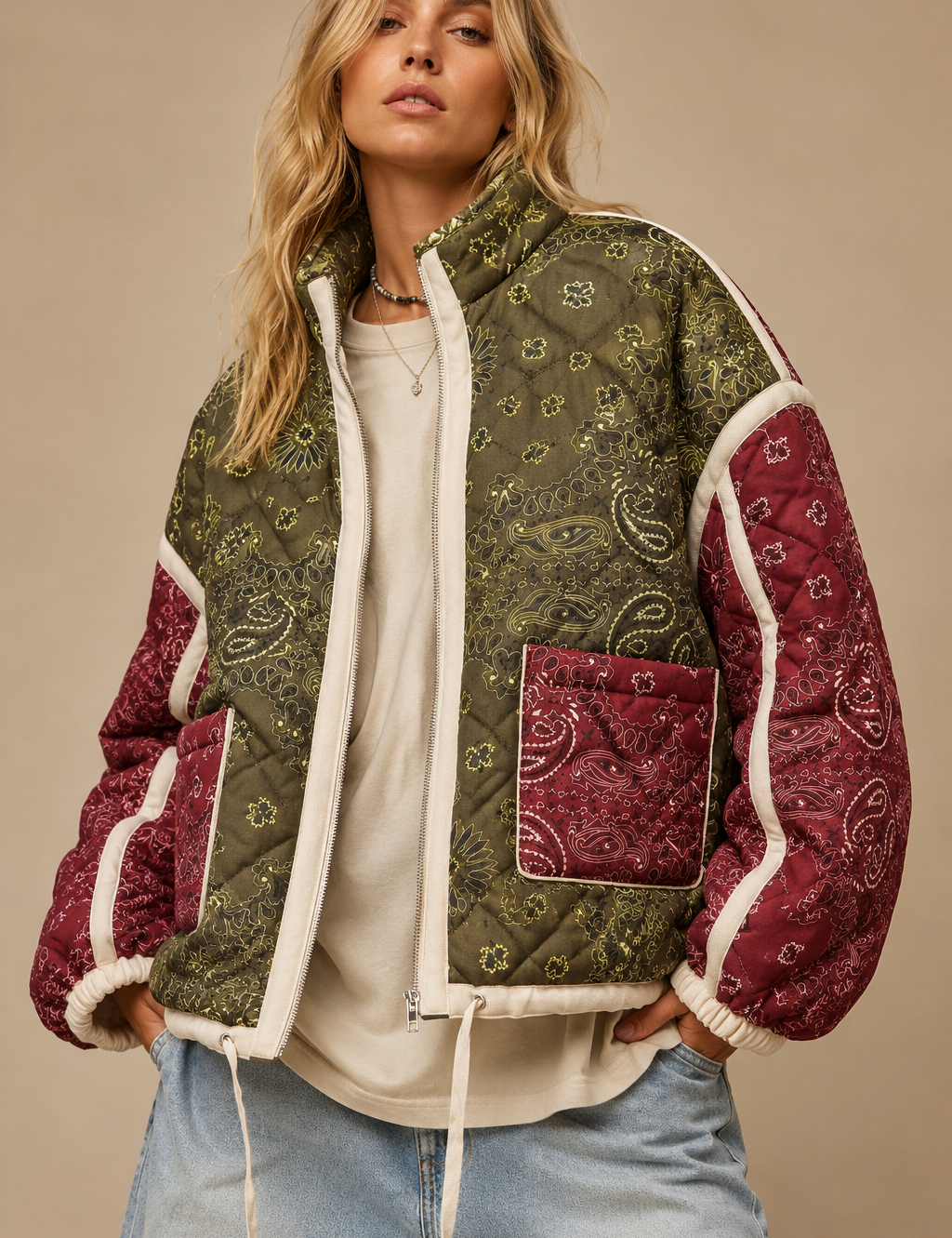 Mesa Verde Patchwork Bandana Quilted Jacket