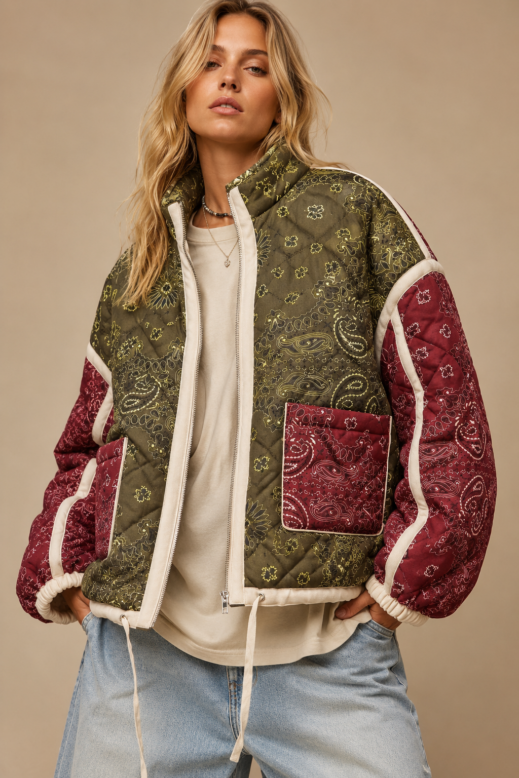 Mesa Verde Patchwork Bandana Quilted Jacket