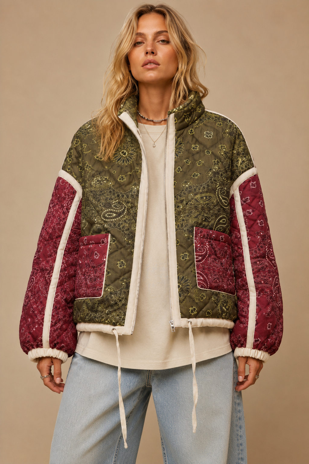 Mesa Verde Patchwork Bandana Quilted Jacket