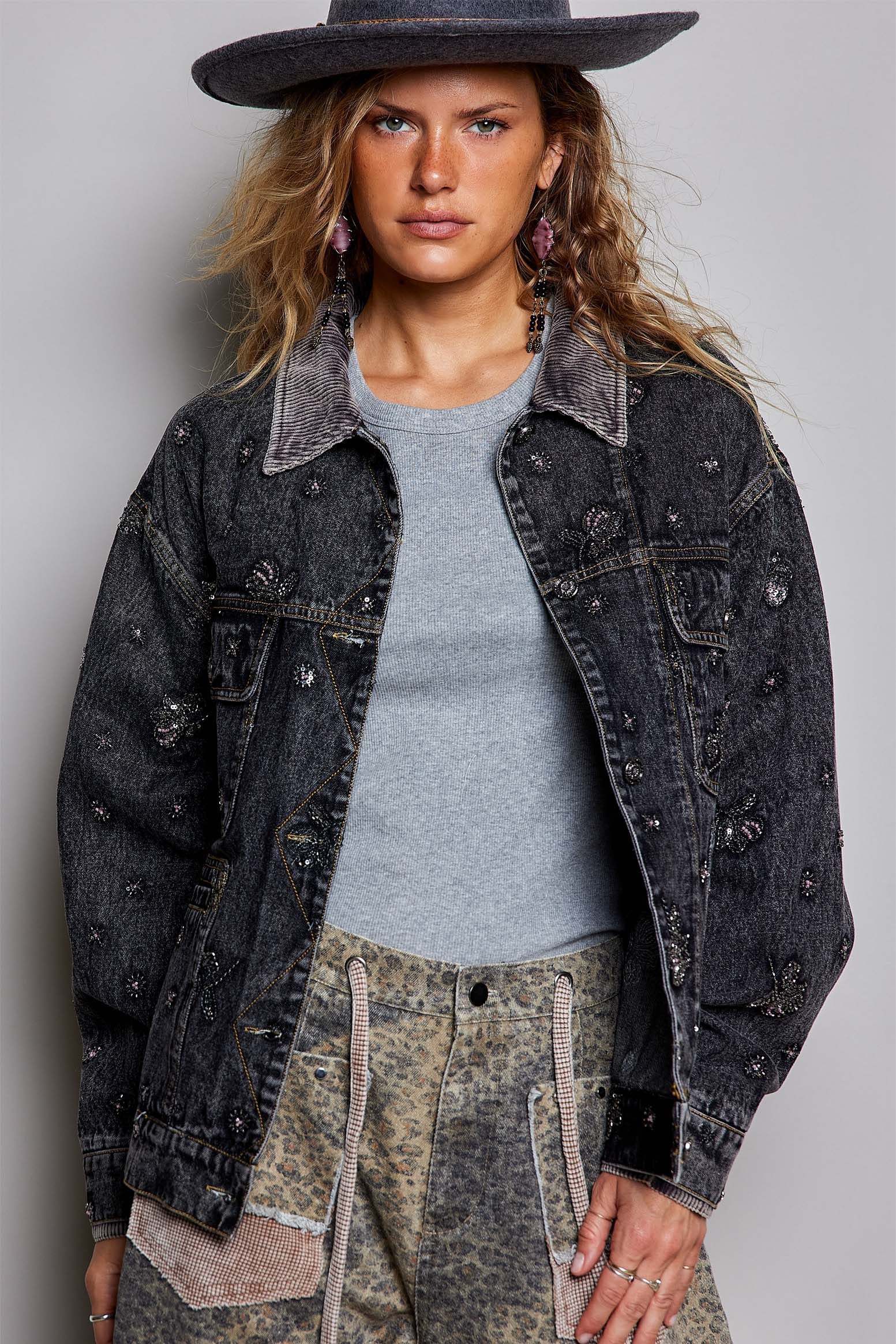 Midnight Rambler Embellished Denim Jacket