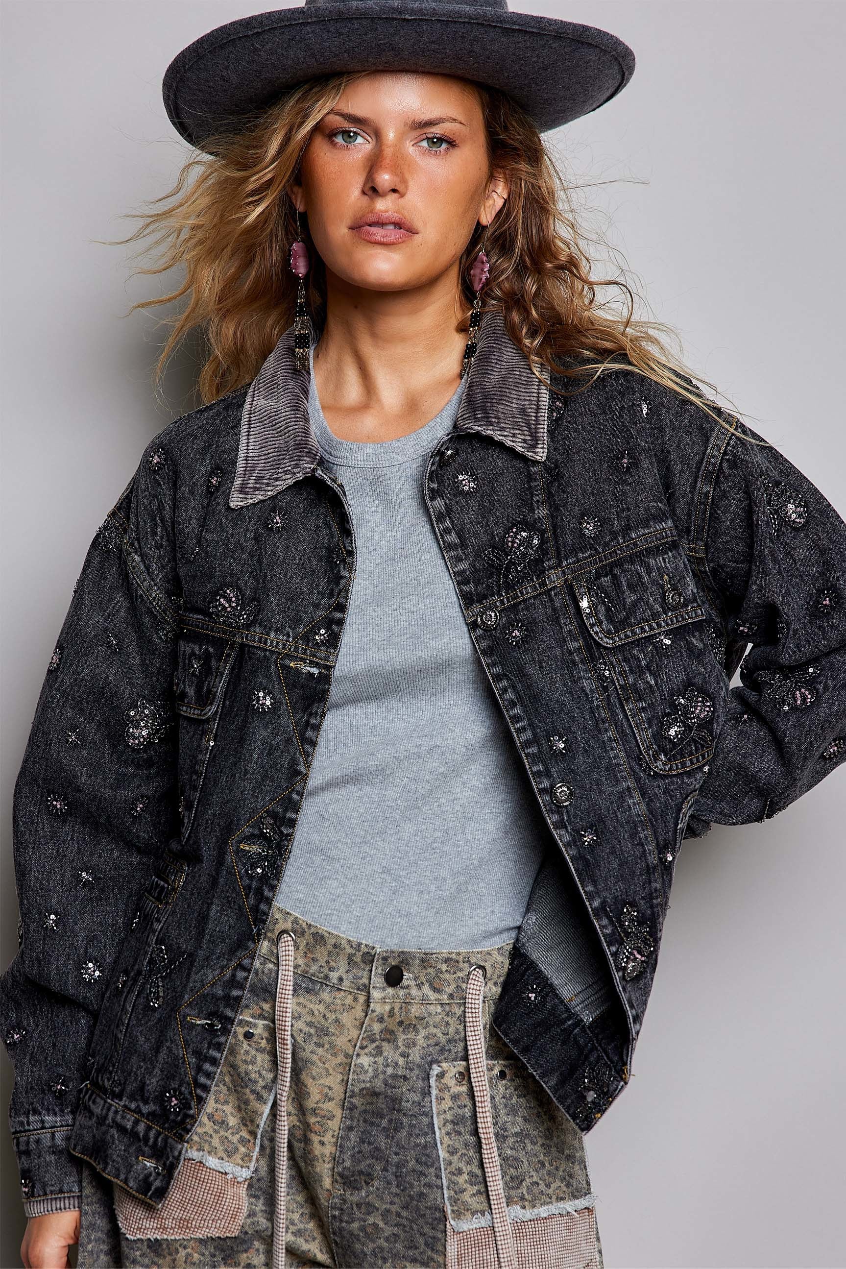 Midnight Rambler Embellished Denim Jacket