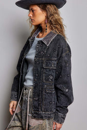 Midnight Rambler Embellished Denim Jacket