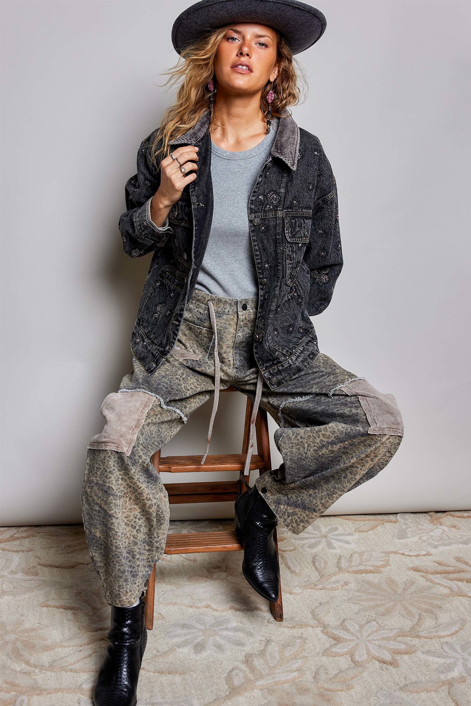 Midnight Rambler Embellished Denim Jacket
