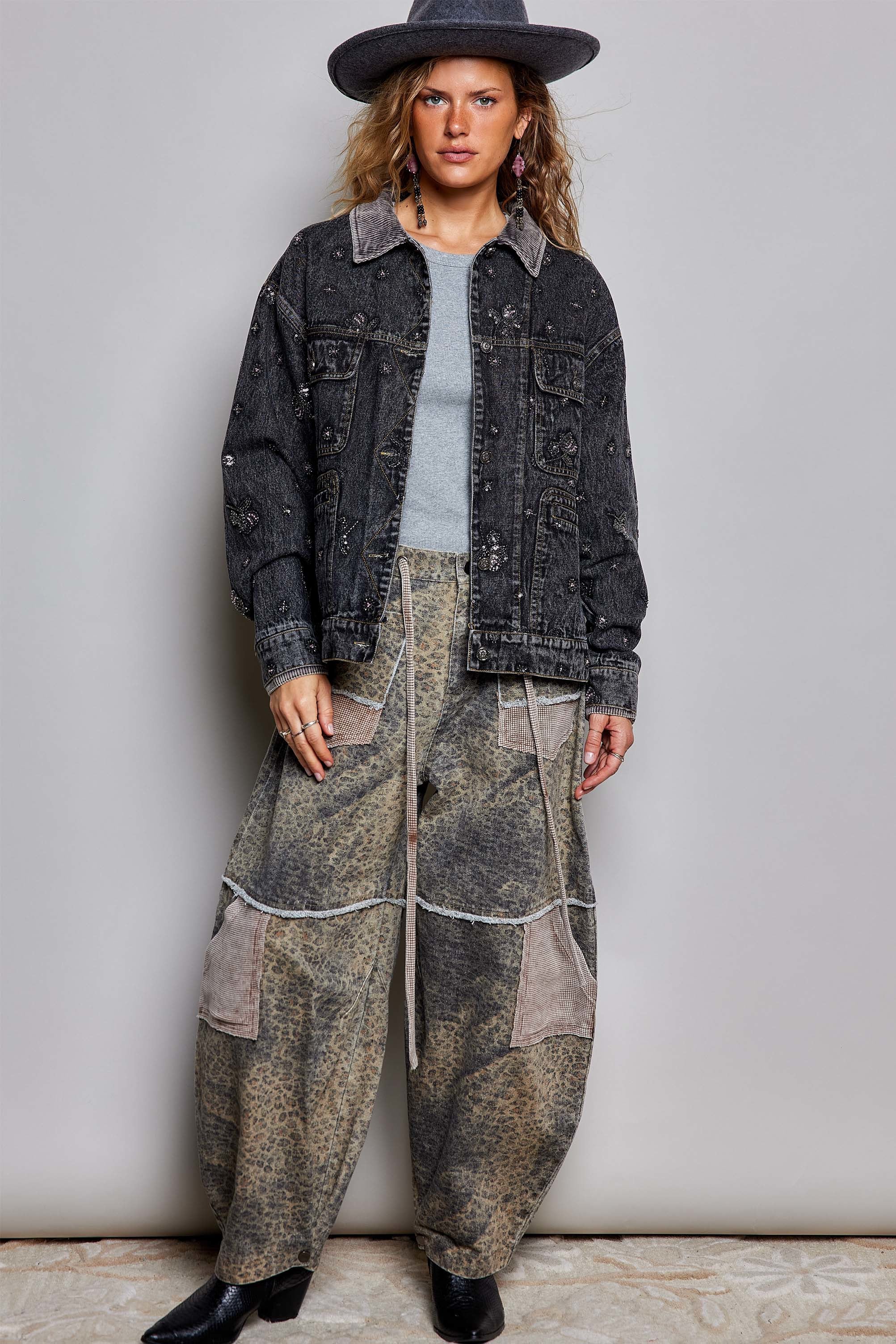 Midnight Rambler Embellished Denim Jacket