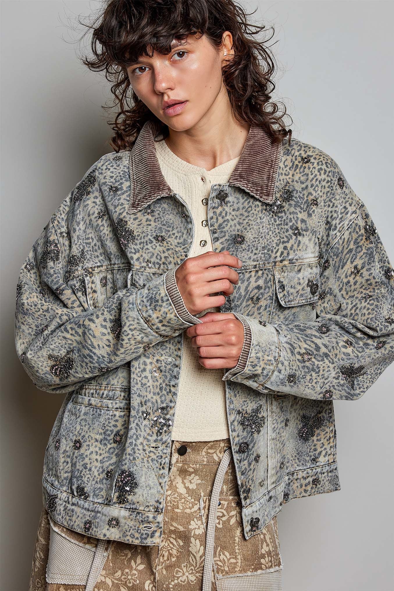 Midnight Rambler Embellished Denim Jacket