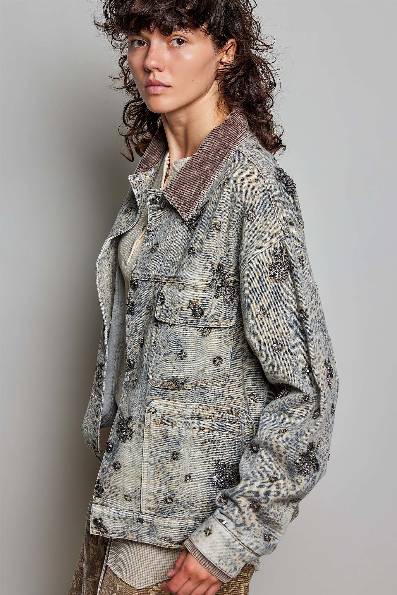 Midnight Rambler Embellished Denim Jacket