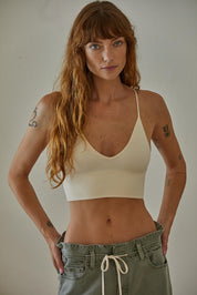 Everyday Modal Ribbed Triangle Bralette