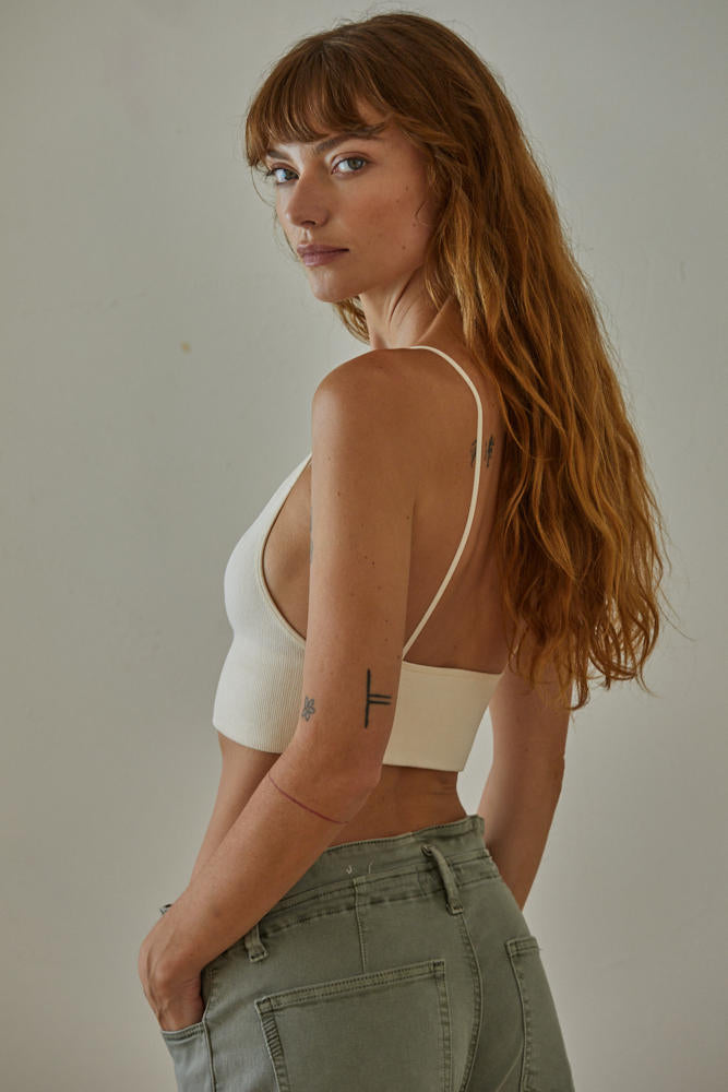 Everyday Modal Ribbed Triangle Bralette