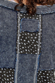 Odd Ends Waffle Knit Patchwork Top