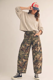 Outlander Relaxed Washed Wide Leg Camo Pants