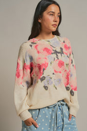 Paloma Oversized Floral Print Sweater