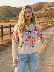 Paloma Oversized Floral Print Sweater