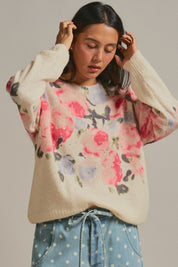 Paloma Oversized Floral Print Sweater