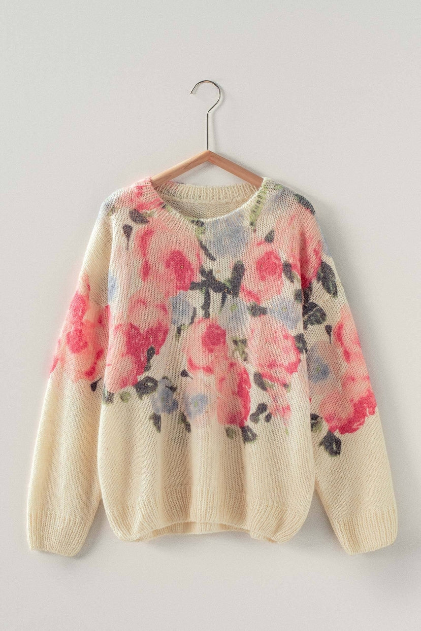 Paloma Oversized Floral Print Sweater