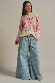 Paloma Oversized Floral Print Sweater