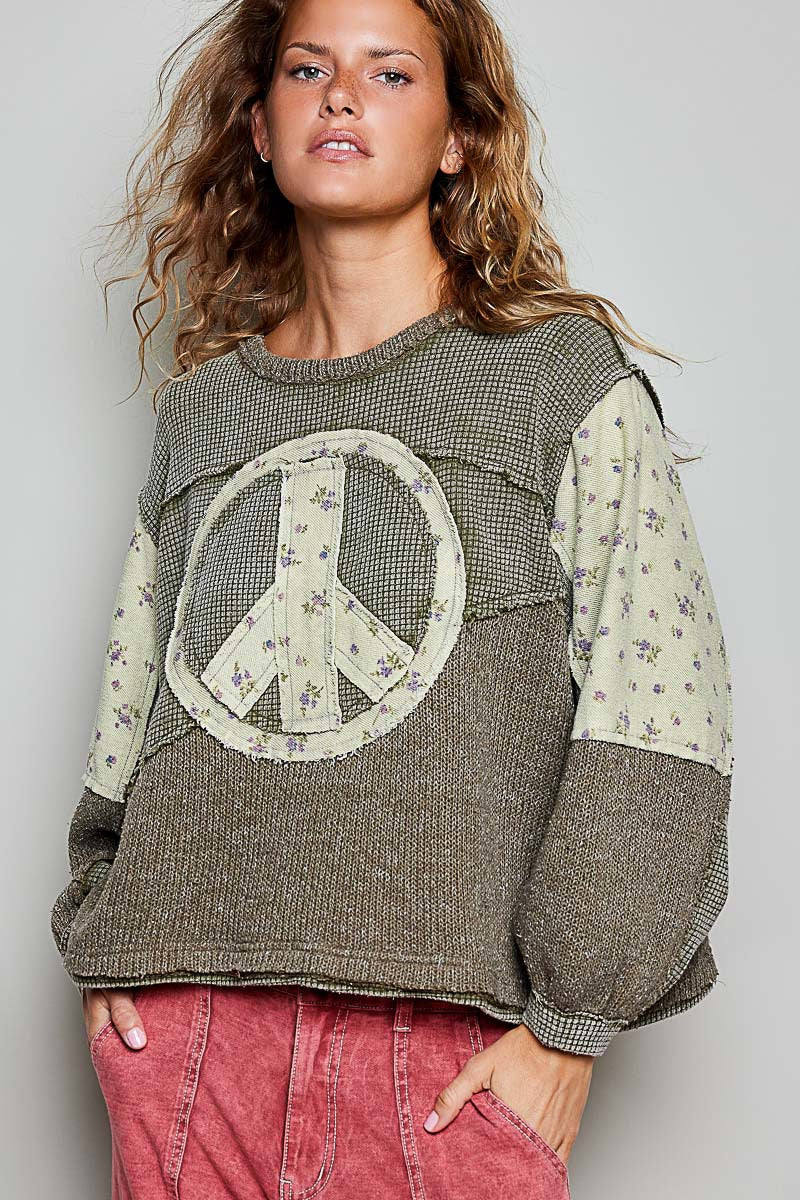 Peace Of Mind Patchwork Long-Sleeve Thermal
