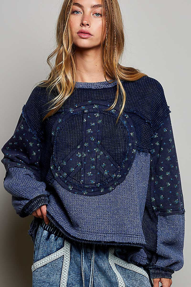 Peace Of Mind Patchwork Long-Sleeve Thermal