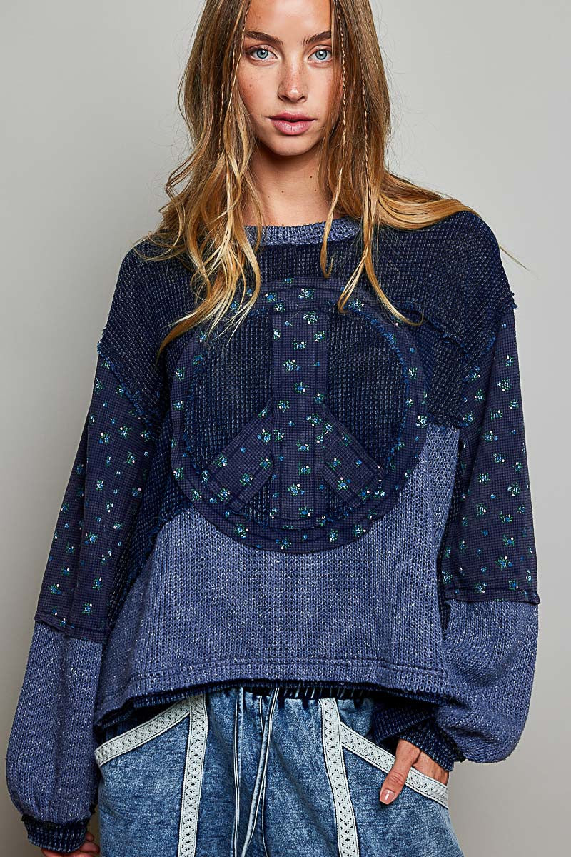 Peace Of Mind Patchwork Long-Sleeve Thermal