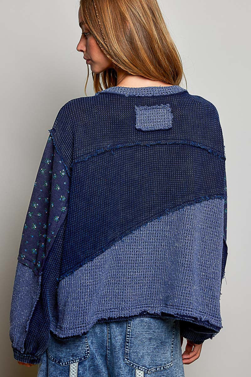 Peace Of Mind Patchwork Long-Sleeve Thermal