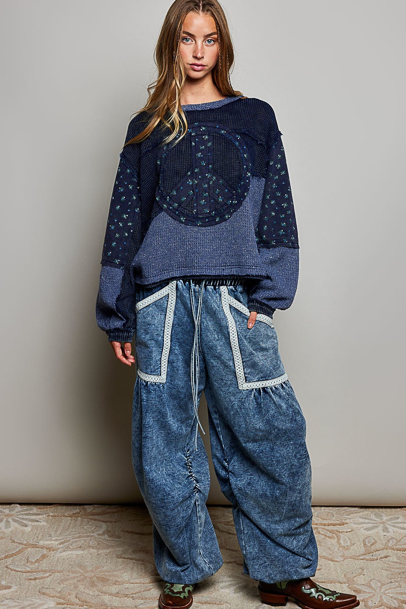 Peace Of Mind Patchwork Long-Sleeve Thermal