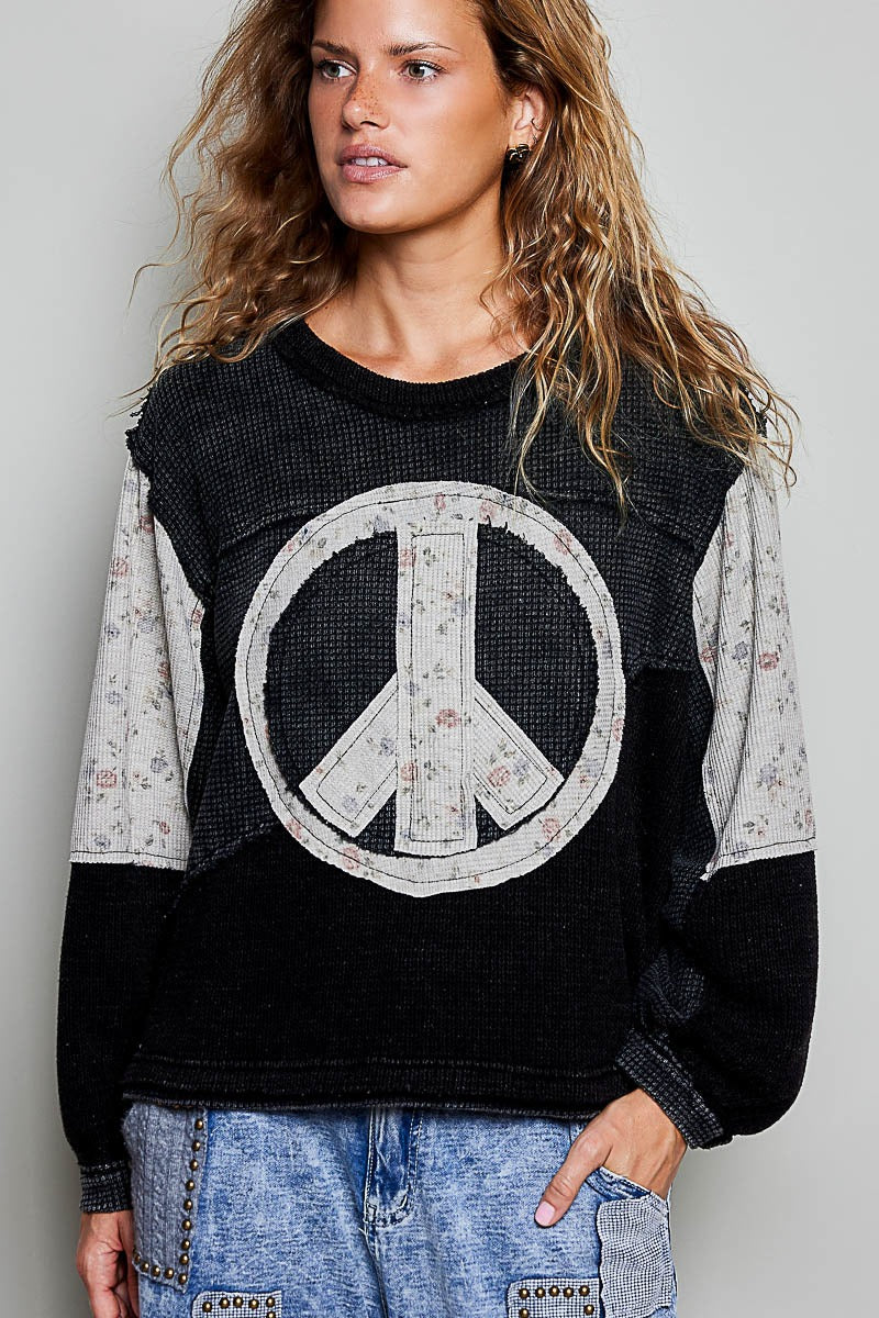 Peace Of Mind Patchwork Long-Sleeve Thermal