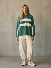 Peace Offering Oversized Color Block Hoodie