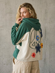 Peace Offering Oversized Color Block Hoodie
