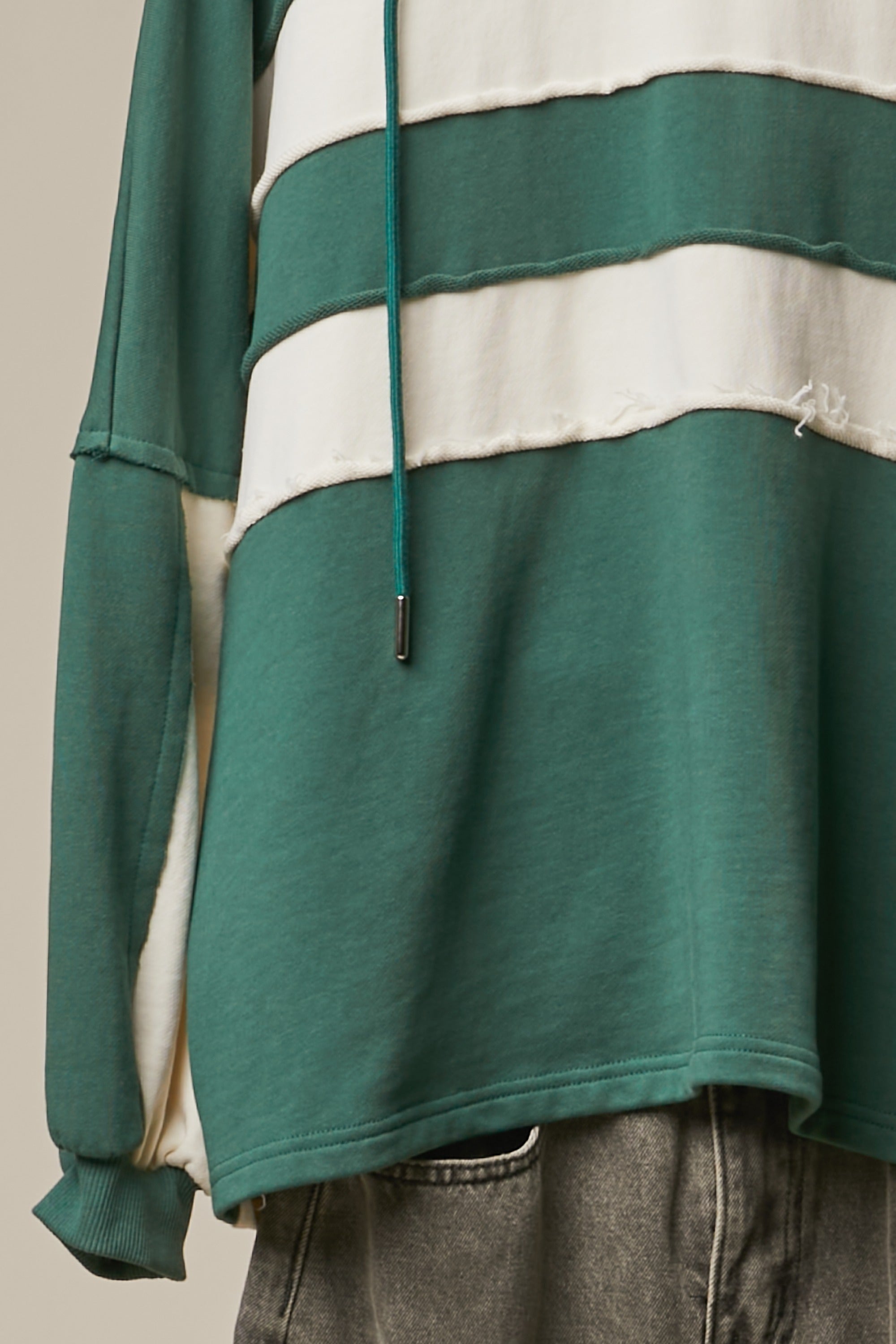 Peace Offering Oversized Color Block Hoodie