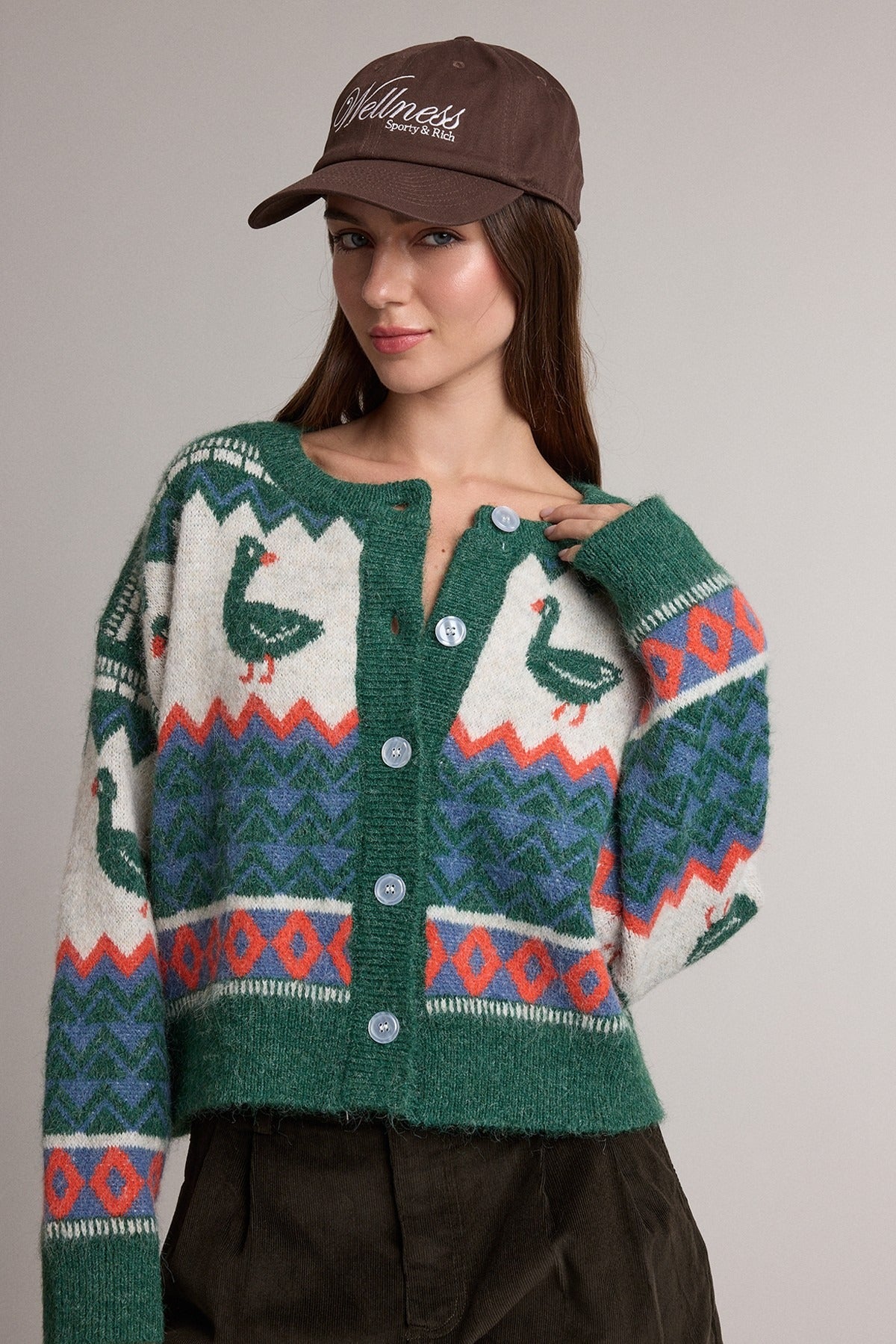 Pintail Fair Isle Goose Cardigan