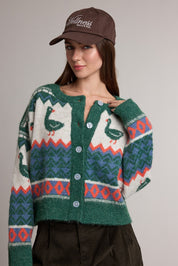 Pintail Fair Isle Goose Cardigan