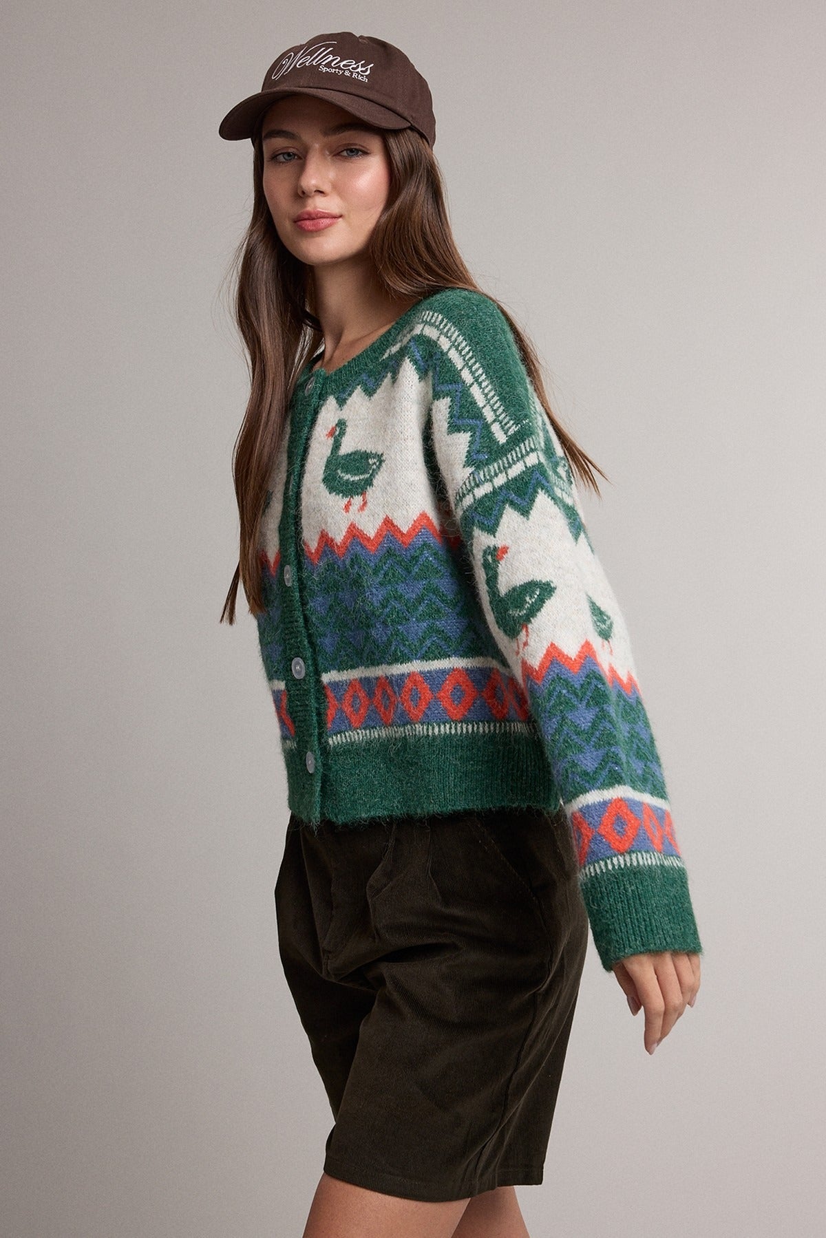 Pintail Fair Isle Goose Cardigan