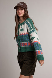 Pintail Fair Isle Goose Cardigan