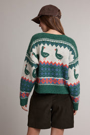Pintail Fair Isle Goose Cardigan