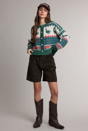 Pintail Fair Isle Goose Cardigan