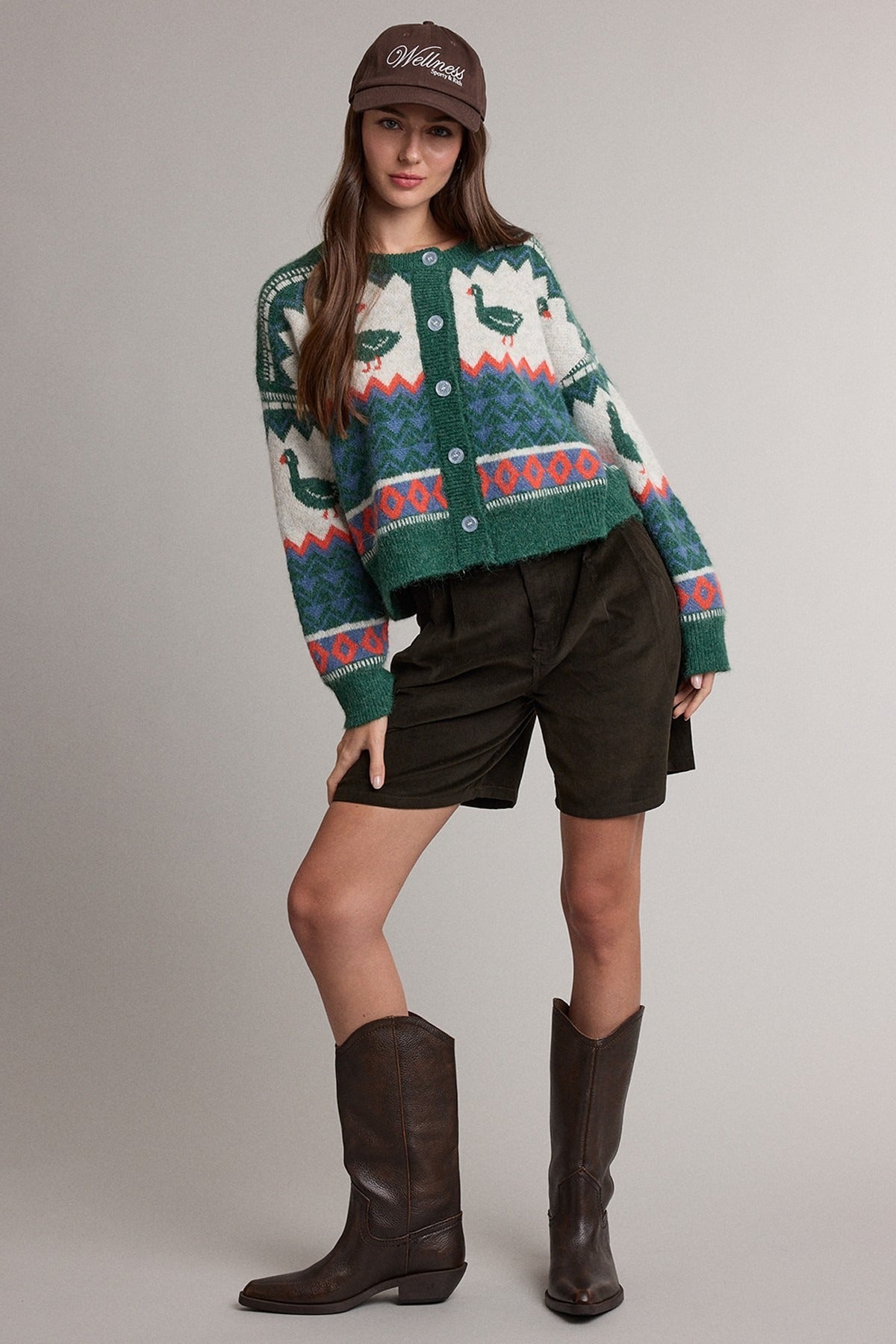 Pintail Fair Isle Goose Cardigan
