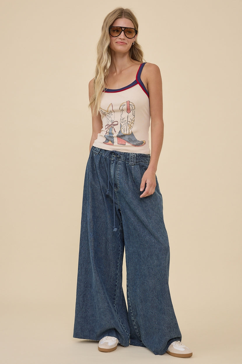 Pioneertown Vintage Cowboy Boots Graphic Tank