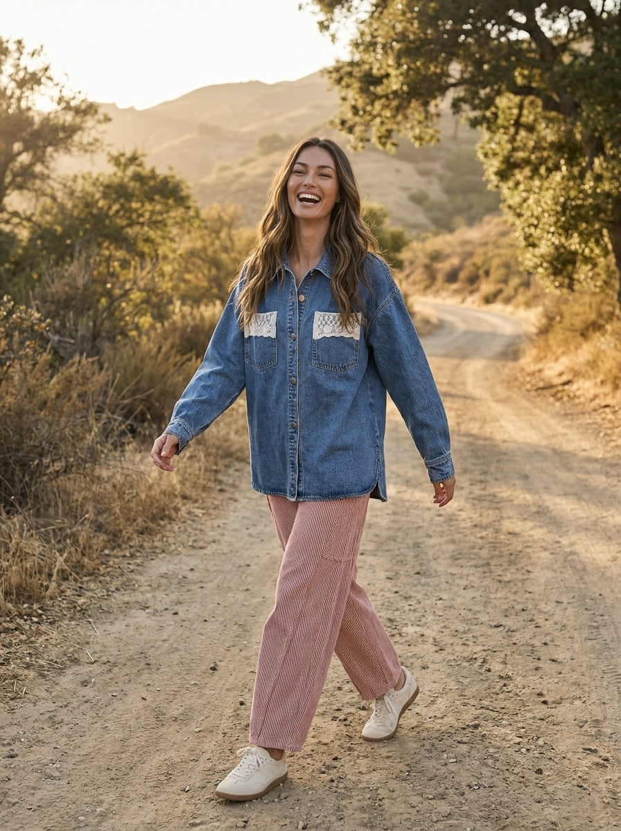Porter Striped Linen-Blend Barrel Pants