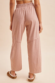 Porter Striped Linen-Blend Barrel Pants