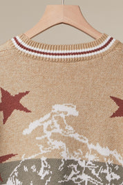 Red Rock Horse Knit Cardigan