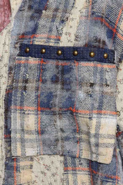 Renegade Mixed Print Studded Shacket